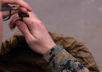 Reserve Marines with 25th Marine Regiment receive gear at Fort Devens