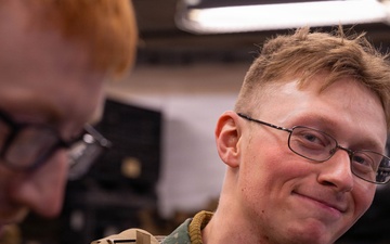 Reserve Marines with 25th Marine Regiment receive gear at Fort Devens