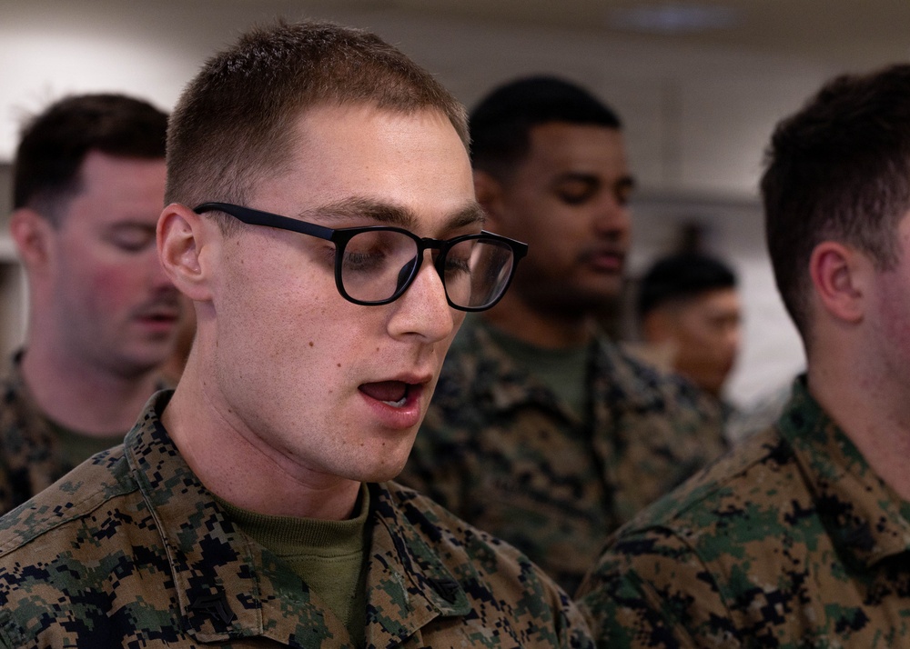Reserve Marines with 25th Marine Regiment graduate leadership seminar course at Fort Devens