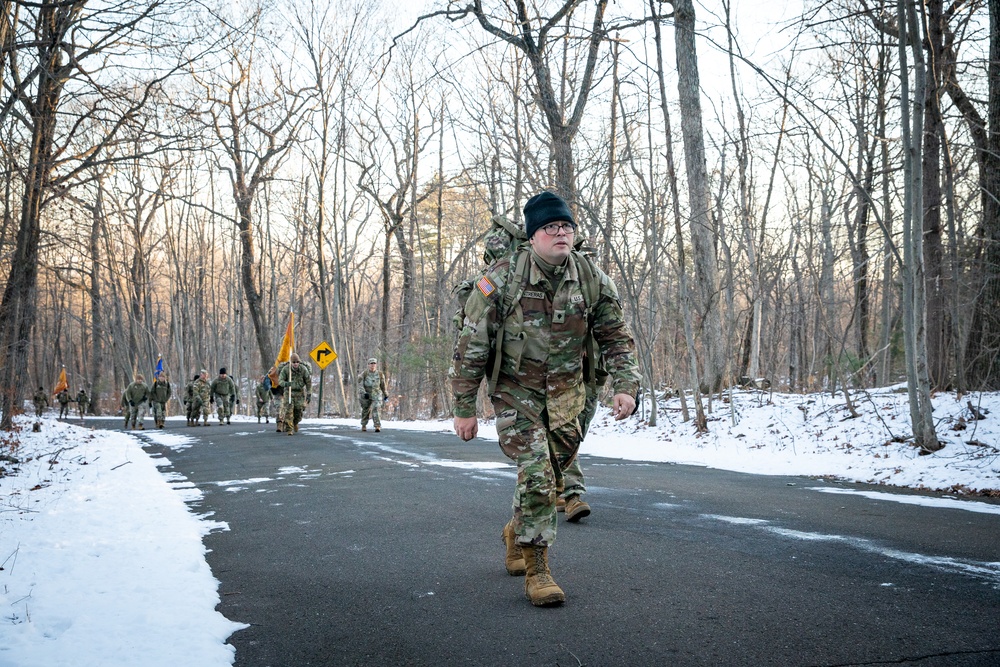 Service Members and Families Mark the Holidays With Six-Mile Ruck at Hubbard Park