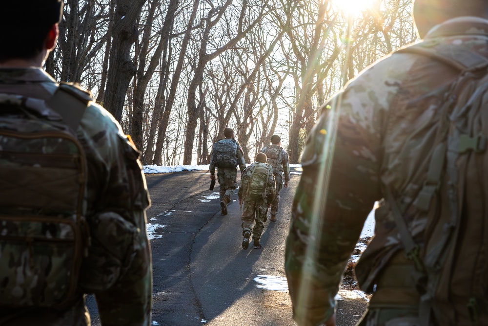Service Members and Families Mark the Holidays With Six-Mile Ruck at Hubbard Park