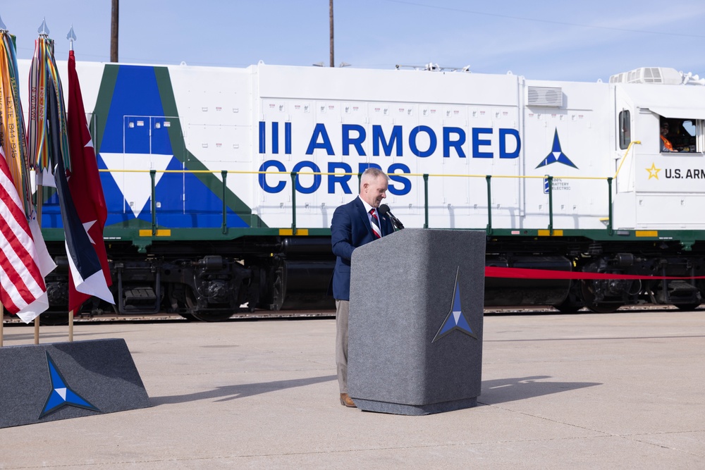 III Armored Corps All Electric Locomotive Unveiling