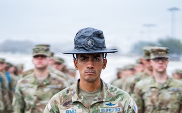 New Space Force Guardians Receive Coins in BMT Retreat Ceremony