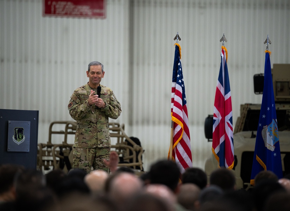 CSAF and CMSAF visit RAF Lakenheath, highlights mission priorities