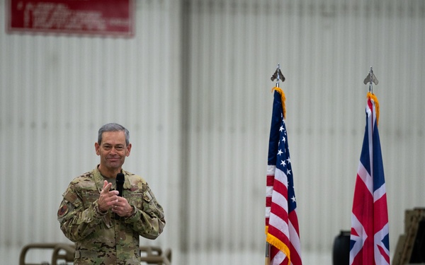 CSAF and CMSAF visit RAF Lakenheath, highlights mission priorities
