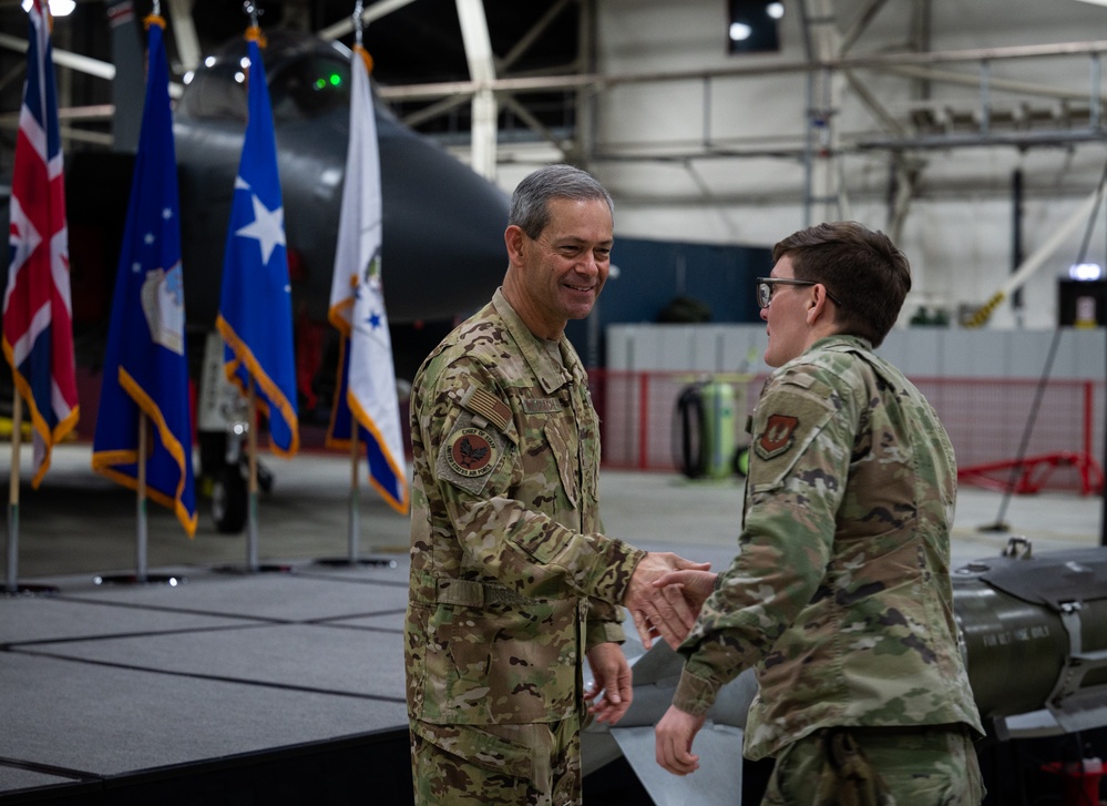 CSAF and CMSAF visit RAF Lakenheath, highlights mission priorities
