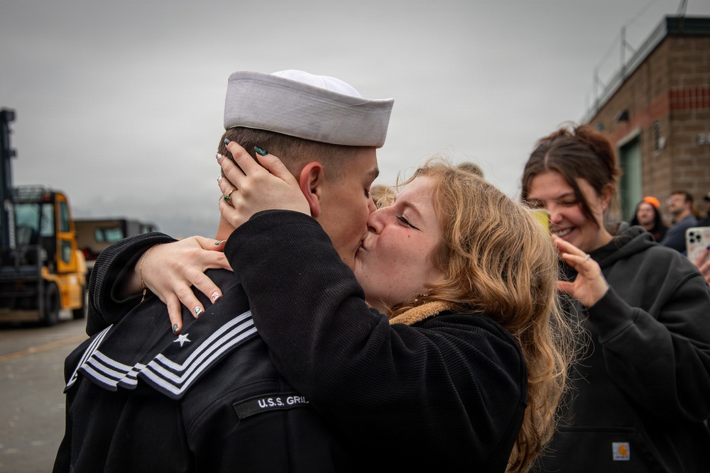 USS Gridley Returns To Naval Station Everett