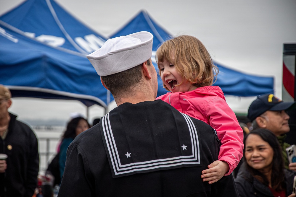 USS Gridley Returns To Naval Station Everett