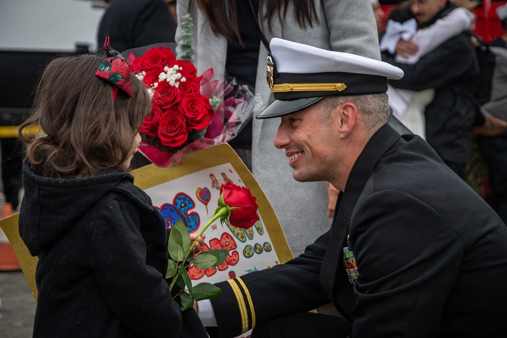 USS Gridley Returns To Naval Station Everett