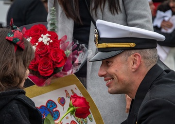 USS Gridley Returns To Naval Station Everett