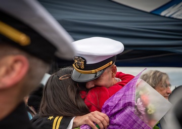 USS Gridley Returns To Naval Station Everett