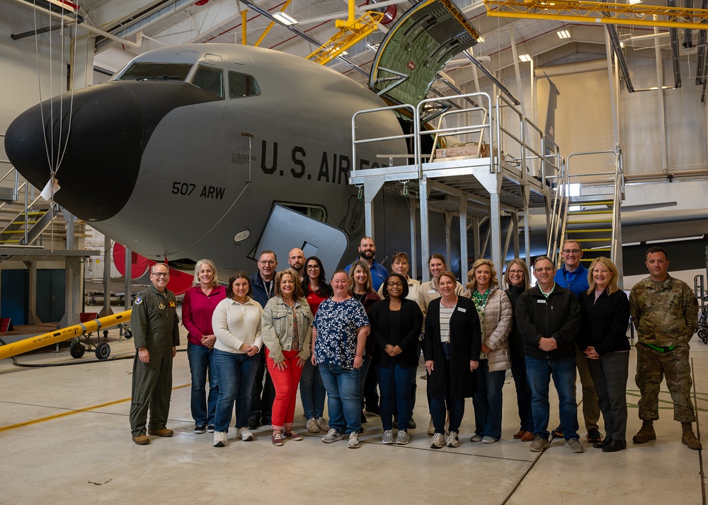 Leadership Moore invited to tour 507th ARW KC-135 Stratotanker