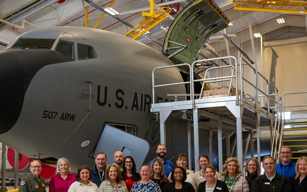 Leadership Moore invited to tour 507th ARW KC-135 Stratotanker