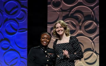 2025 AVCA Presents The Marine Battles Won Award and Speaks with AVCA Coashes