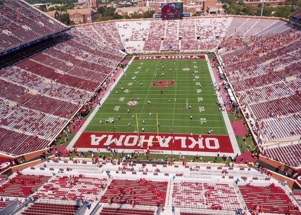 Okies perform flyover during OU vs. Auburn University football game