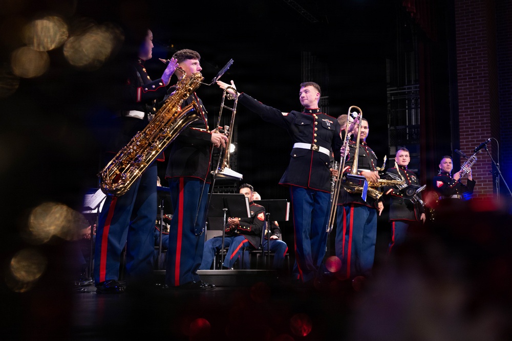 Marine Forces Reserve Band performs a Christmas Concert in Morgan City to support Toys for Tots
