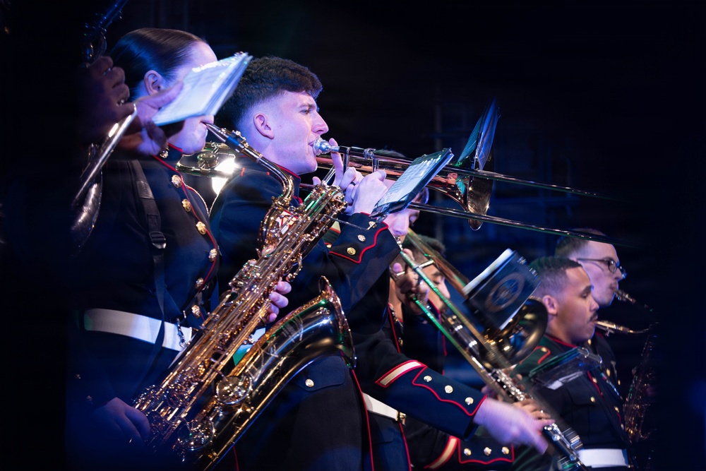 Marine Forces Reserve Band performs a Christmas Concert in Morgan City to support Toys for Tots