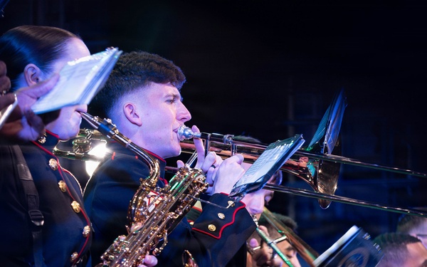 Marine Forces Reserve Band performs a Christmas Concert in Morgan City to support Toys for Tots