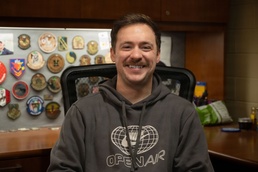 Colorado National Guard Airman and Family Readiness manager poses for a photo