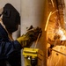 U.S. Sailor welds aboard USS San Antonio (LPD 17)