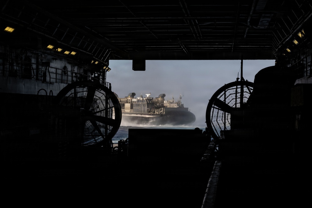 USS San Antonio (LPD 17) conducts amphibious operations