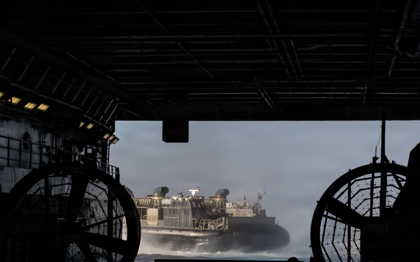 USS San Antonio (LPD 17) conducts amphibious operations