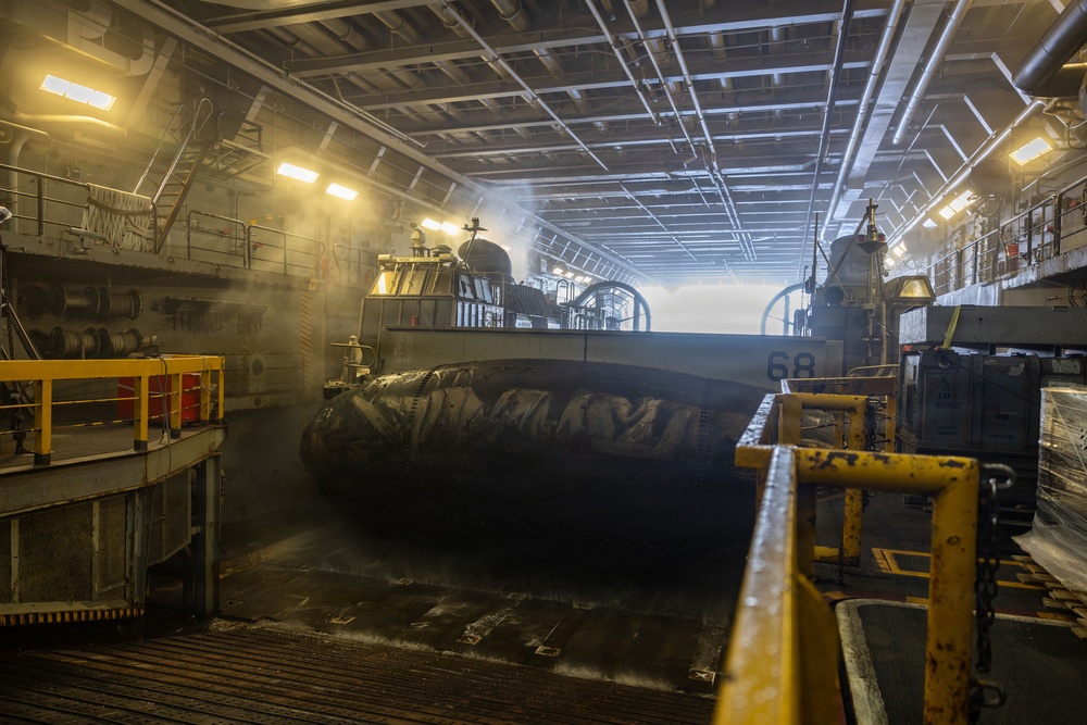 USS San Antonio (LPD 17) conducts amphibious operations