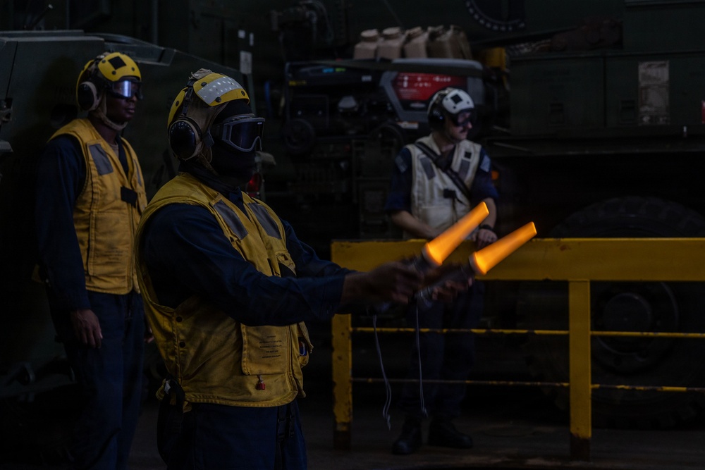 USS San Antonio (LPD 17) conducts amphibious operations