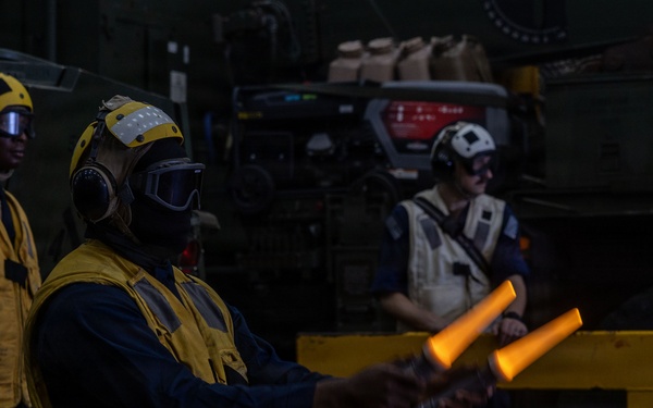 USS San Antonio (LPD 17) conducts amphibious operations