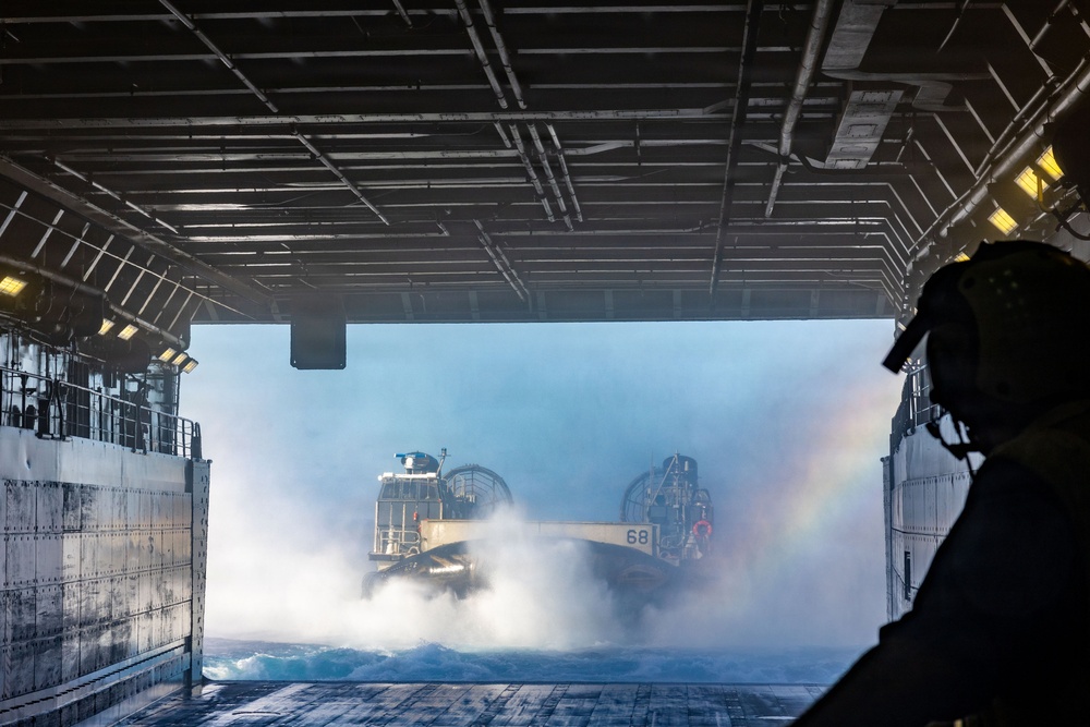 USS San Antonio (LPD 17) conducts amphibious operations