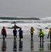 U.S. Coast Guard aviation survival technicians train as part of Advanced Helicopter Rescue School in Fort Stevens State Park, Oregon