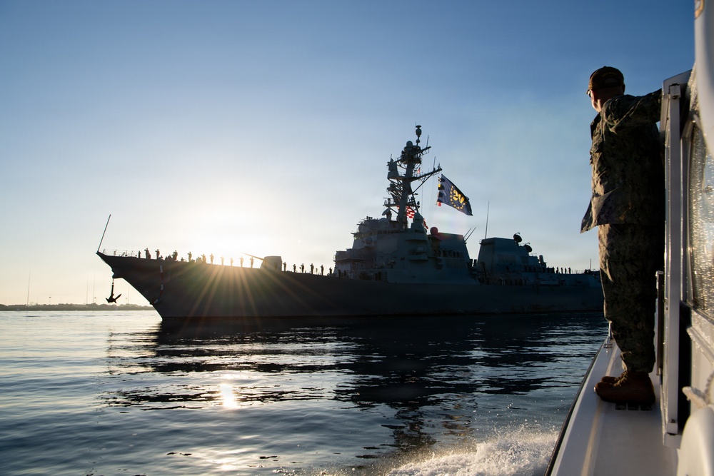 USS Lenah Sutcliffe Higbee returns to Homeport