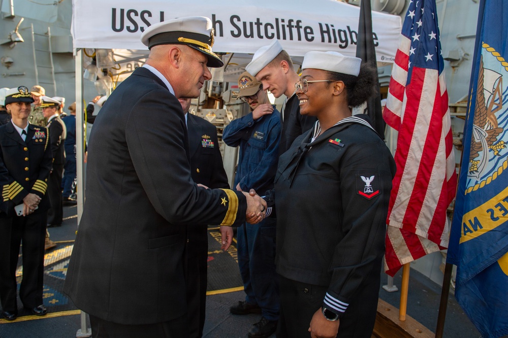 USS Lenah Sutcliffe Higbee Return to Homeport