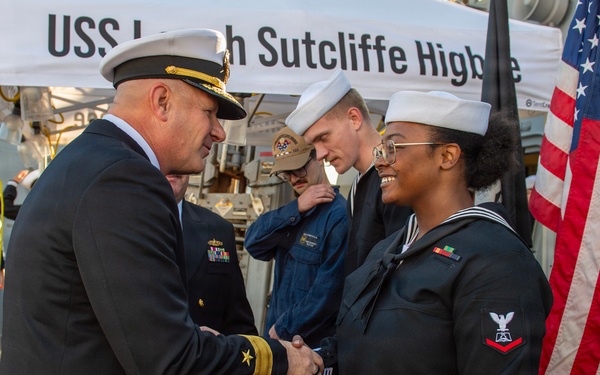 USS Lenah Sutcliffe Higbee Return to Homeport