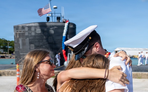USS Annapolis (SSN 760) returns to Naval Base Guam following an Indo-Pacific deployment