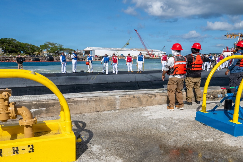 USS Annapolis (SSN 760) returns to Naval Base Guam following an Indo-Pacific deployment