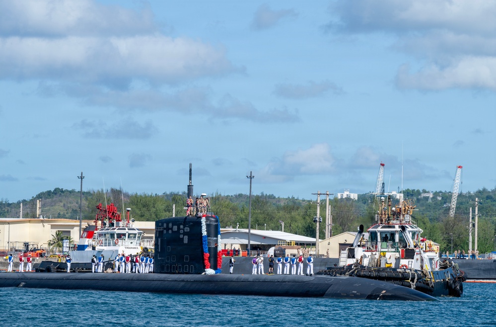 USS Annapolis (SSN 760) returns to Naval Base Guam following an Indo-Pacific deployment