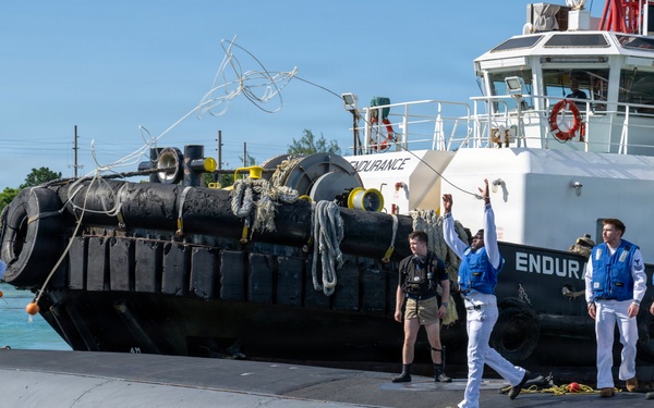 USS Annapolis (SSN 760) return to Naval Base Guam