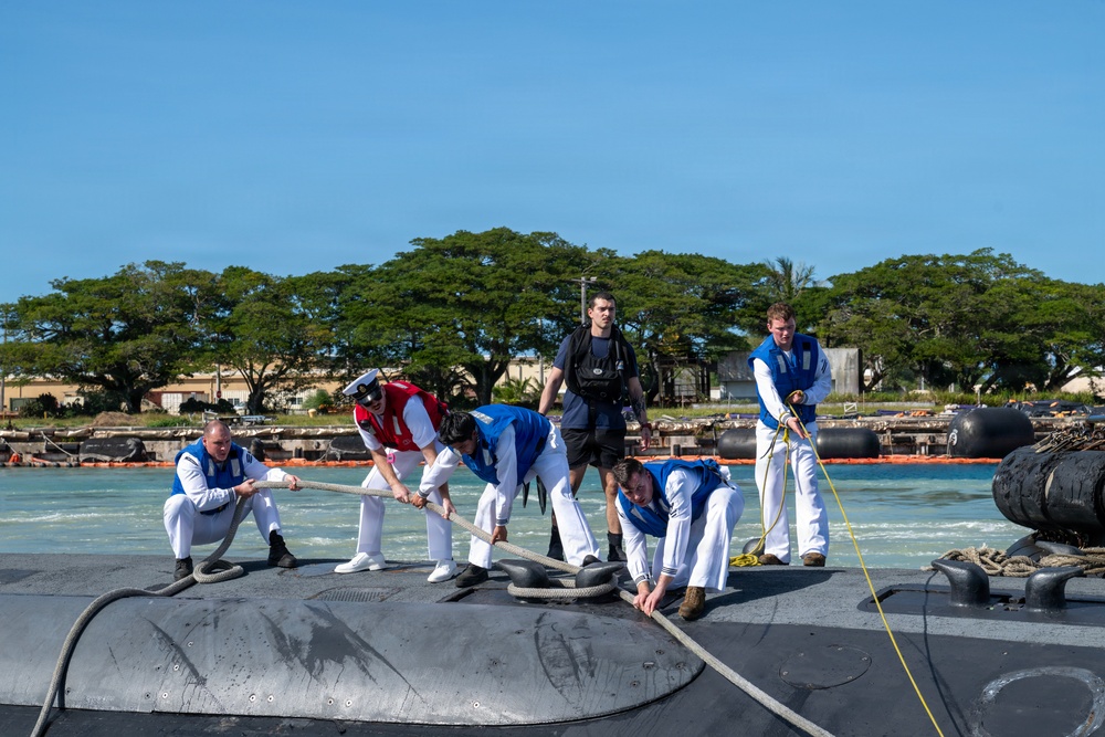 USS Annapolis (SSN 760) returns to Naval Base Guam following an Indo-Pacific deployment