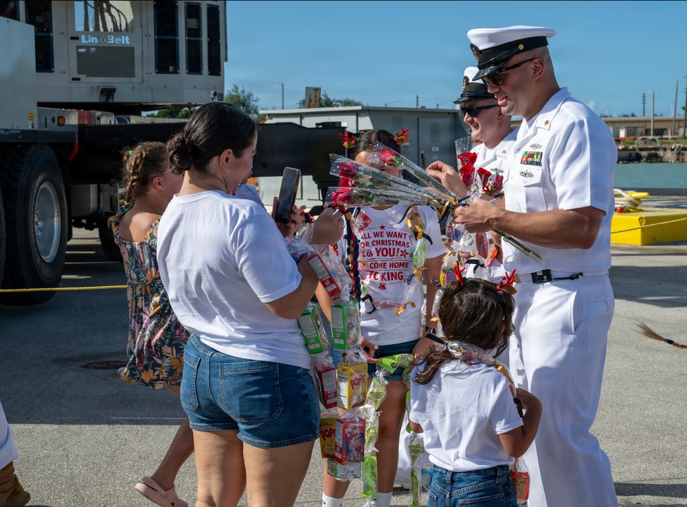 USS Annapolis (SSN 760) return to Naval Base Guam