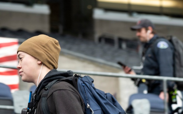 Washington National Guard Civil Support Team survey’s stadium before Seahawks game