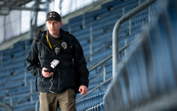 Washington National Guard Civil Support Team survey’s stadium before Seahawks game