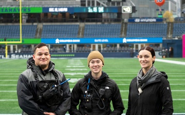 Washington National Guard Civil Support Team survey’s stadium before Seahawks game