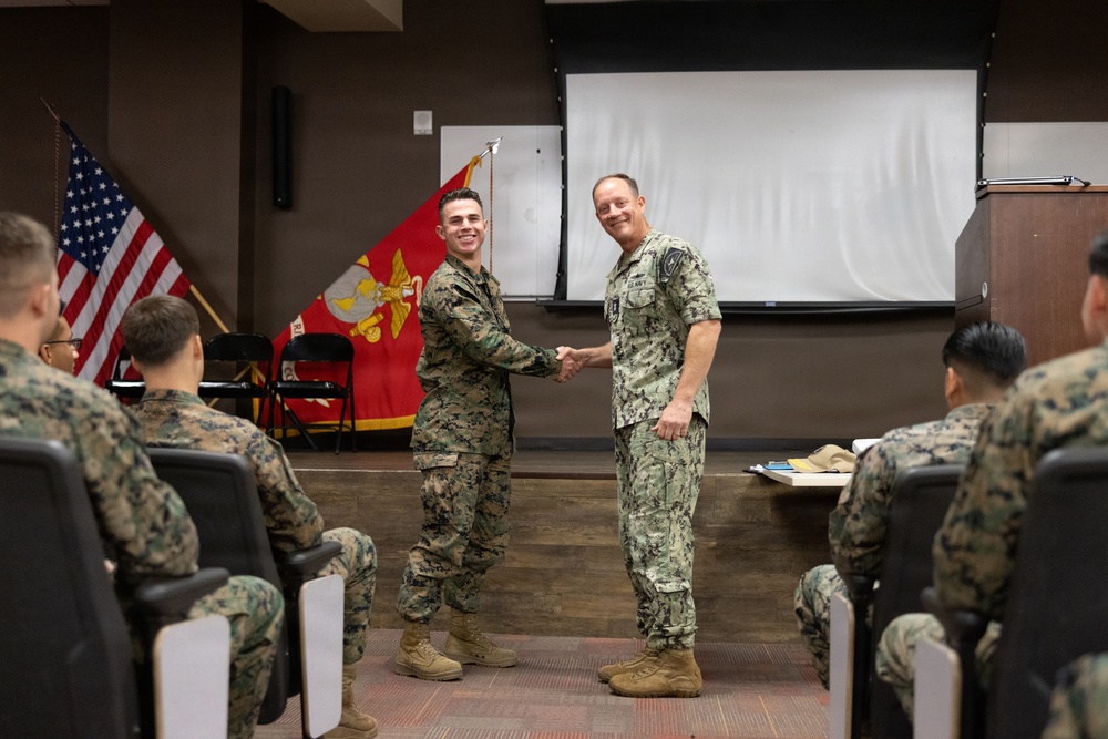 Rear Admiral Nowakowski CNATT Det MCB CPEN Command Visit