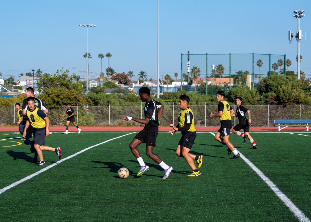 USS Essex vs JS Chokai (DDG-176) soccer game