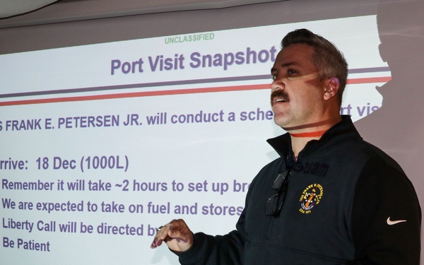 Frank E. Petersen Jr. conducts routine operations