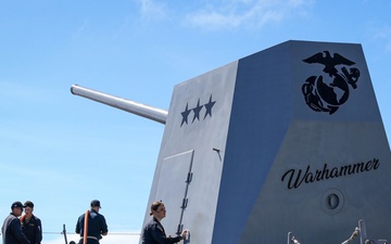 Frank E. Petersen Jr. conducts freshwater wash-down