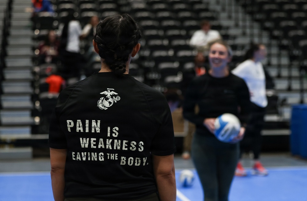 U.S. Marines and AVCA Coaches Compete in Kansas City Volleyball Tournament