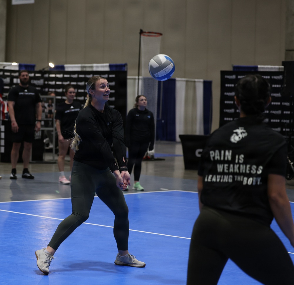 U.S. Marines and AVCA Coaches Compete in Kansas City Volleyball Tournament