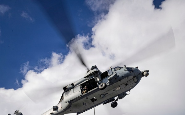 USS Iwo Jima Sailors Conduct a Replenishment At Sea